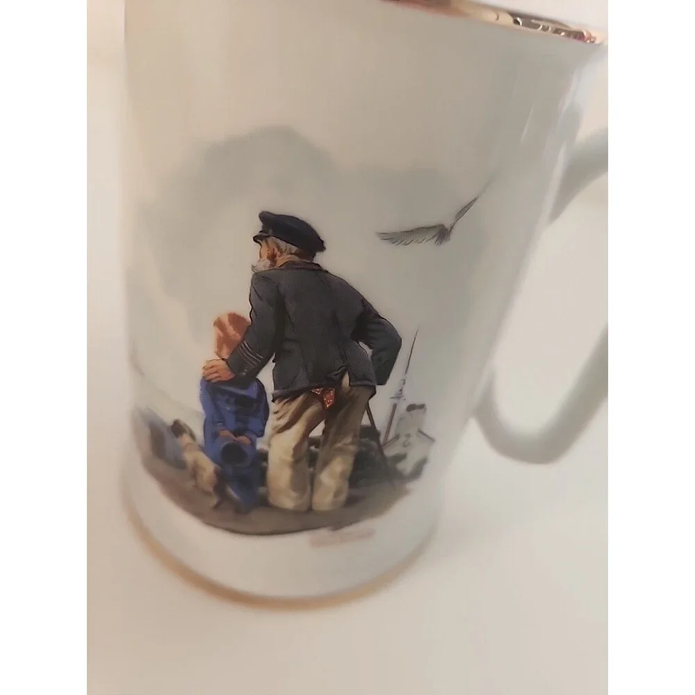 Norman Rockwell Looking Out To Sea Coffee Mug